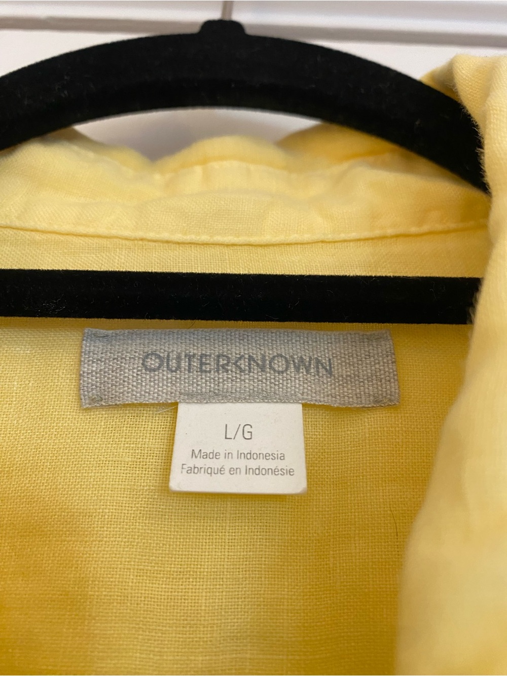 Outerknown Sunny Yellow Button-Down Shirt - Picture 4 of 6